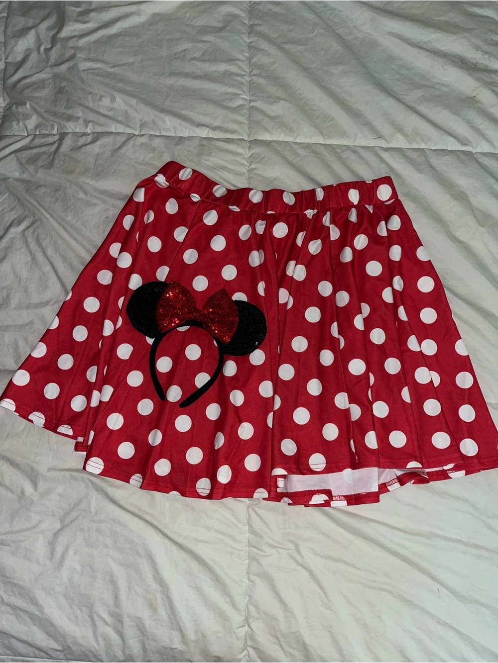 Amazon Red and White Polka Dot Circle Skirt